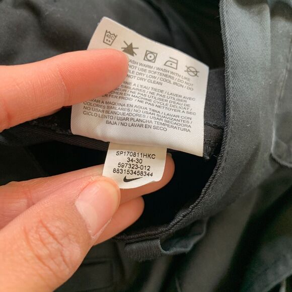 Nike Golf Pants Mens 34 Black Dri Fit Lightweight Stretch Performance Tech Golf - Picture 7 of 10